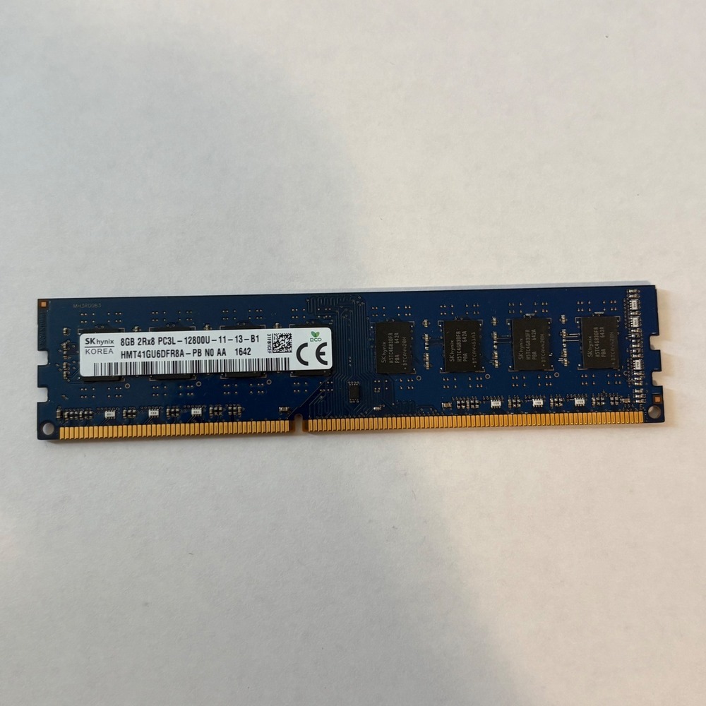 SK hynix RAM HMT41GU6DFR8A-PB 8GB 2Rx8 PC3L-12800U DDR3L Desktop Memory Blue